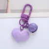 Colgante Llavero Corazón Multifacético Estilo Coreano, Cascabel Multicolor Dulce Femenino, Accesorio Creativo para Bolso, Decoración de Funda de Auriculares