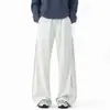 Pantalones impermeables forrados de polar para otoño e invierno, pantalones de trabajo rectos holgados de moda para hombre, pantalones casuales gruesos