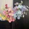 Flores de orquídea morada artificiales de tallo largo, perfectas para decoraciones de bodas, centros de mesa y decoración del hogar/sala de estar