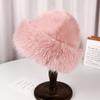 Outono e inverno New Dome chapéu faux fur toe touca doce bonito all-match grosso cor sólida earmuffs chapéu de princesa