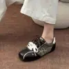 Tênis de treino alemão retrô feminino novo 2026 outono sola macia não cansa os pés sapatos Forrest Gump estilo beisebol sapatos casuais esportivos