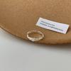 Anillo Liso de Plata Esterlina 925 para Mujer Estilo Ins Diseño Nicho Simple Lujo Ligero Alta Gama Sin Color Anillo Abierto de Moda