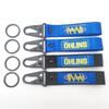 Venta caliente transfronteriza OHLINS marca modificada bordado bordado por computadora costura llavero correa de muñeca cuerda anti-pérdida