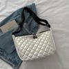2024 Nova Bolsa de Ombro Feminina Casual Comutador Grande Capacidade Portátil Tote Bag Losango Simples Crossbody Jaqueta Acolchoada de Algodão Bolsa