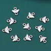 Plata de ley S925 lingote negro tinta accesorios vintage desgastado pequeño DIY material de cuentas hechas a mano accesorios de joyería