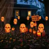 Nuevas Luces Solares Decorativas de Enchufe para Suelo Calabaza Calavera Bruja Luces para Exterior Patio Césped Arreglo de Atmósfera