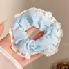 Scrunchie de renda estilo coreano para mulheres, elástico de rabo de cavalo de alta qualidade, alta elasticidade e faixa de cabelo durável