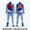 Conjunto de ropa deportiva personalizada para otoño e invierno con cremallera completa y estampado de diseño personalizado, conjunto de atuendo casual para rendimiento de club deportivo