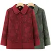 Estilo Nuevo Primavera/Otoño 2026 Ropa para Abuela de 70-80 años Chaqueta Holgada de Longitud Media Ropa para Personas Mayores Talla Extra Top Estilo Chino