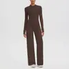 Nuevo Conjunto Deportivo Ajustado con Cremallera de Manga Larga Transpirable de Secado Rápido Pantalones de Pierna Recta para Correr, Fitness, Yoga al Aire Libre para Mujer