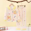 Pijama para Niñas, Estilo Princesa, Primavera y Otoño, Verano Delgado de Dibujos Animados con Mangas Largas para Bebés y Niños Mayores, Adecuado para Usar Afuera