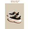 Zapatos de Lona con Suela Gruesa para Mujer 2026 Nuevos Zapatos Casuales Zapatos de Plataforma para Mujer Que Aumentan la Altura Versátiles Deportivos Tenis Blancos