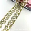 Nuevas 4CM de ancho encaje hueco estilo nacional línea dorada accesorios para ropa cheongsam Hanfu accesorios para ropa de mujer al por mayor