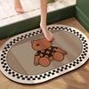 Tapete de Entrada Desenho Animado Tapete Antiderrapante para Banheiro Tapete Absorvente para Porta de Banheiro Doméstico Tapete para Pés Absorvente Entrada do Quarto Tapete de Chão para Entrada