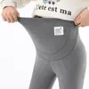 Leggings de maternidad para primavera y otoño, pantalones largos con forro polar para otoño e invierno, pantalones de maternidad cálidos y de soporte para usar en otoño e invierno