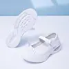 Zapatos de enfermera de cuero para mujer, cuero genuino, con amortiguación de aire, suela suave, antideslizantes, absorbentes de impactos, transpirables, cómodos para estar de pie durante largos períodos, ideales para el trabajo en el hospital