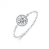 Anillos Creativos y Únicos con Borlas para Comercio Exterior Que No Se Desvanecen, Venta Caliente Transfronteriza de Anillos de Plata Moissanita de Nicho de Alta Gama