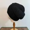 Gorro de Punto para Mujer, Gorro Holgado con un Estilo Artístico Estilo Bosque, Textura Hecha a Mano, Diseño Hueco, Favorecedor para el Rostro, Versátil para el Uso Diario y los Viajes