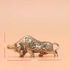 Enfeites de Animais do Zodíaco de Latão, Decorações para Mesa de Escritório, Estatuetas Auspiciosas de Boi, Pequenos Artesanatos de Cobre, Atacado