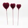 Arreglos Florales para el Día de San Valentín en Varios Colores, Recortes de Corazón de Espuma Larga de Peluche, Suministros Festivos para Decoración de Fiestas