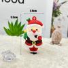 Llavero Colgante de Navidad Papá Noel Santa Muñeco de Nieve Árbol de Navidad Accesorios Pegamento Suave Navidad Pequeños Regalos