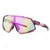 Amazon Moda Gafas de Ciclismo Gafas de Sol de Marco Grande para Deportes al Aire Libre Gafas con Parasol Reflectantes de Colores a Prueba de Viento y Arena para Mujer