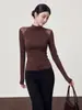 Atacado transfronteiriço roupas femininas mais vendidas outono novo vintage estilo simples design patchwork camiseta gola alta HBZXP710137