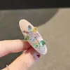 Exquisito y dulce pasador de cristal con pedrería, pinza de cocodrilo, pinza BB, pinza para fleco de frente, pinza lateral, accesorio versátil para el cabello de uso diario