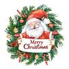 Pegatinas navideñas de comercio exterior transfronterizo de Amazon, pegatinas de pared con linda corona de Papá Noel, venta al por mayor