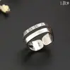 Joias de Prata Esterlina S925 Atacado Anel Feminino Simples Popular Dedo Indicador Design Retro Sentido Letra Anel Aberto