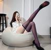 Meias sexy Pinxian para afinar a perna com renda, meias pretas de cano alto com design de parafuso, distribuição básica ultrafina