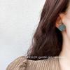 Pendientes de resina redondos exagerados para mujer, diseño de nicho francés, personalizados, sencillos, combinables, elegantes, a la moda y exquisitos.