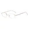 Gafas de Sol Nuevas de Metal Transfronterizas, Gafas de Sol Retro para Hombres y Mujeres, Gafas Cuadradas de Marco Pequeño de Alta Gama Anti-Luz Azul, Amazon