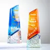 Creativo Nuevo Colorido Empalmado Cristal Trofeo Empresa Empleado Destacado Accesible Lujo Gama Alta Premio Conmemorativo Trofeo