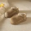Botas de neve "Batatinha" estilo Birkenstock com sola grossa para mulheres, novo modelo popular do inverno de 2026, forradas com pelúcia, espessadas, quentes, sapatos de algodão acolchoados