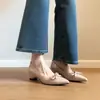 Primeiro Encontro Temporada Aumento de Altura Sapatos Rasos Vermelhos Femininos 2026 Novo Francês Bico Fino Laço Couro Envernizado Para Ir ao Trabalho Saltos Altos