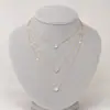 Venta caliente transfronteriza, collar de tres capas con colgante de estrella de agua y amor para mujer, cadena de clavícula con circonita de cristal, venta al por mayor
