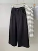 Pantalones Casuales de Pierna Ancha de Algodón Tencel Estilo Coreano para Mujer 2026 Otoño Corte Relajado Piernas Amplias Adelgazantes Cintura Alta Largo Hasta el Suelo Pantalones Yamamoto