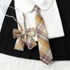 Corbata jk estilo japonés para mujer verano estilo preppy camisa corbata de moño accesorios de moño artículo pequeño estudiante a cuadros corbata dk para hombre