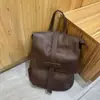 Nuevo Mochila Retro Importada de Piel de Vaca Europea y Americana Transfronteriza para Mujer, Fabricante de Bolso Casual Simple para Viaje