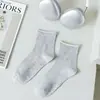 Meias para Loafer Femininas, Meias Curtas de Algodão Puro para Verão, Absorventes de Suor e Resistentes a Odores, Meias JK Brancas, Estilo Britânico, Meias de Cano Médio para Primavera e Outono