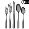 Amazon 410 Aço Inoxidável Quadrado Handle Tableware Venda por atacado Cross-border Supply Household Kitchen Western Steak Faca, Garfo e Colher