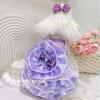 Vestido para perro Ruita primavera y verano nuevo vestido de tirantes elásticos cuerpo pequeño marzis Yorkshire Princess