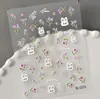 Adesivos de Unha de Coelho Mirtilo Fofo em Estoque 3D Criativo Coelho Branco Dopamina Decoração de Unha Modelo Sl