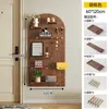 Estante de Pared de Tablero Perforado de Madera Maciza para Almacenamiento Pasillo Color Nogal Forma Decoración de Pared Exhibición de Almacenamiento