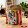 Pipoca de Gato Saco de Gato em Papel Kraft Brinquedo Educacional Alívio de Estresse Gato Teaser Brinquedos de Gatinho Esconde-Esconde Brinquedo para Alívio do Tédio de Gato