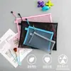 Bolsa de Documentos de Malla Transparente Multiespecificación Color Simple Almacenamiento Estudiante Oficina Bolsa de Archivos Gran Capacidad Puede Imprimir Logo