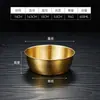 Tazón para Vino de Arroz Coreano de Acero Inoxidable 304, Tazón Dorado para Bocadillos con Asa, Tazón Especial para Arroz para Restaurante, Tazón para Sazonar y Preparar