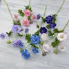 Peonía Artificial con 6 Cabezas, Flores de Peonía Falsas para Boda, Hogar, Decoración de Escena de Hotel, Flores Artificiales al por Mayor Transfronterizo