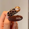 Grampo de cabelo elegante com bolinhas estilo coreano para franja, presilha lateral floral de luxo leve, acessório de cabelo tipo bobby pin